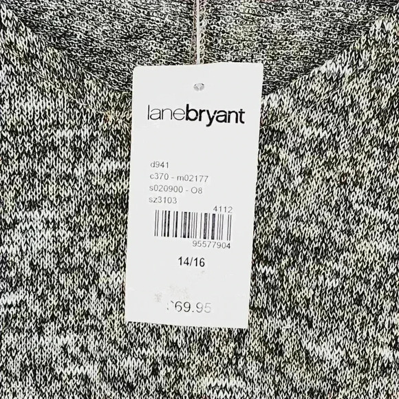 NWT Lane Bryant Womens 14/16 Marled Knit Dolman Sleeve Shift Dress Brown Shimmer - Picture 6 of 9